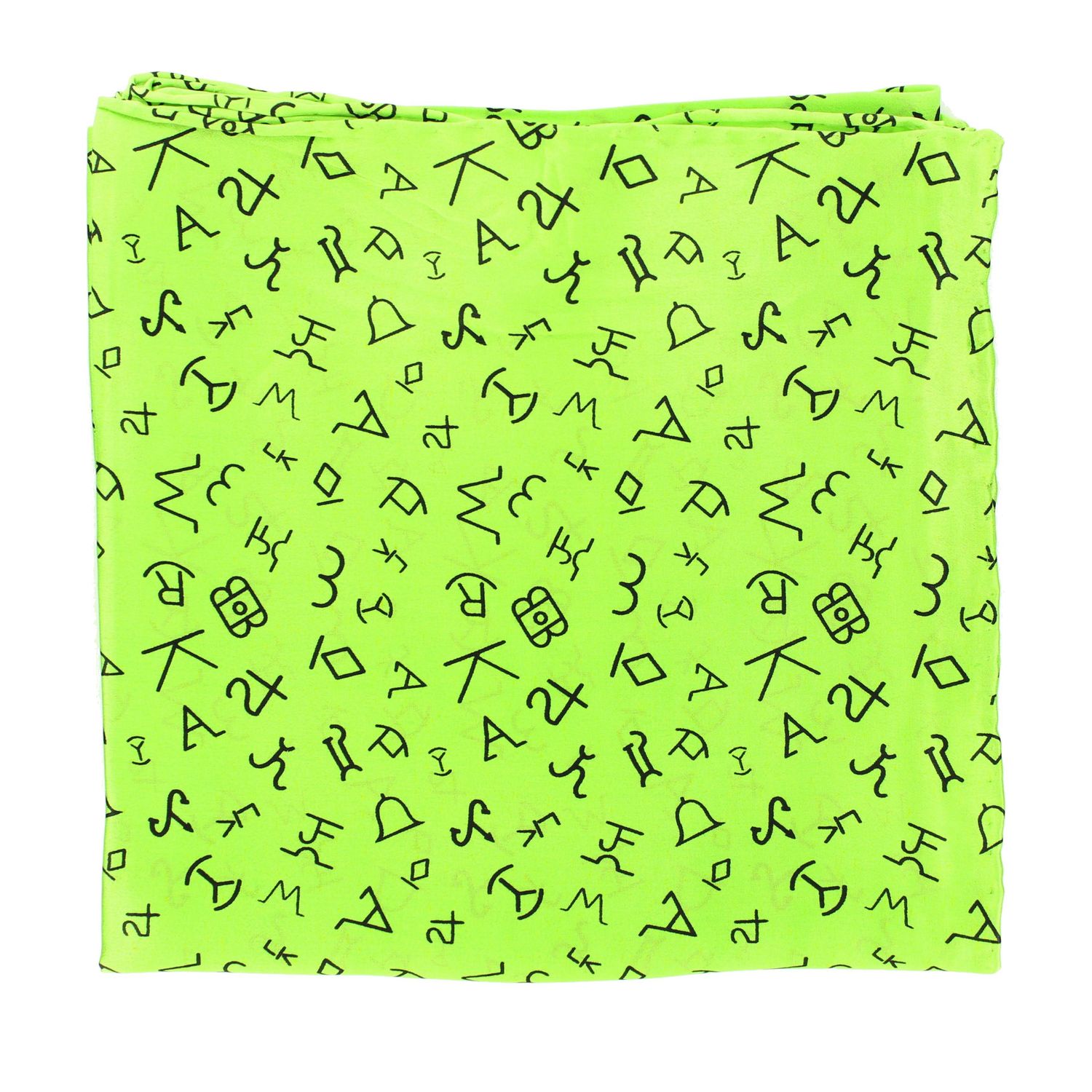 Wild Rag Branded Patterned 33x33 Lime Green