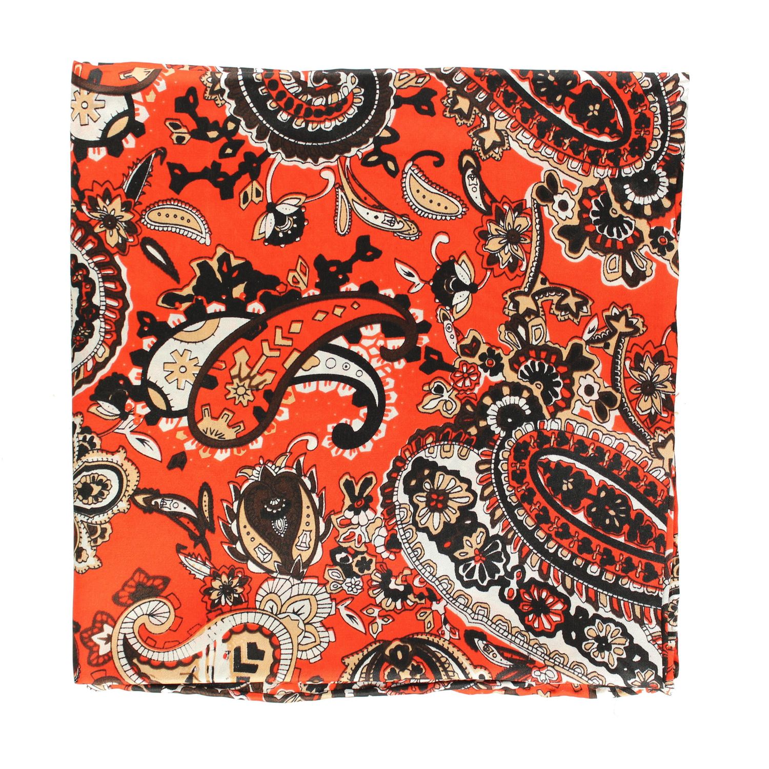 Wild Rag Paisley Patterned 33x33 Orange
