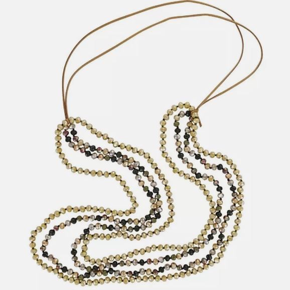 Winter Solstice Layered Attitude Necklace-48 "