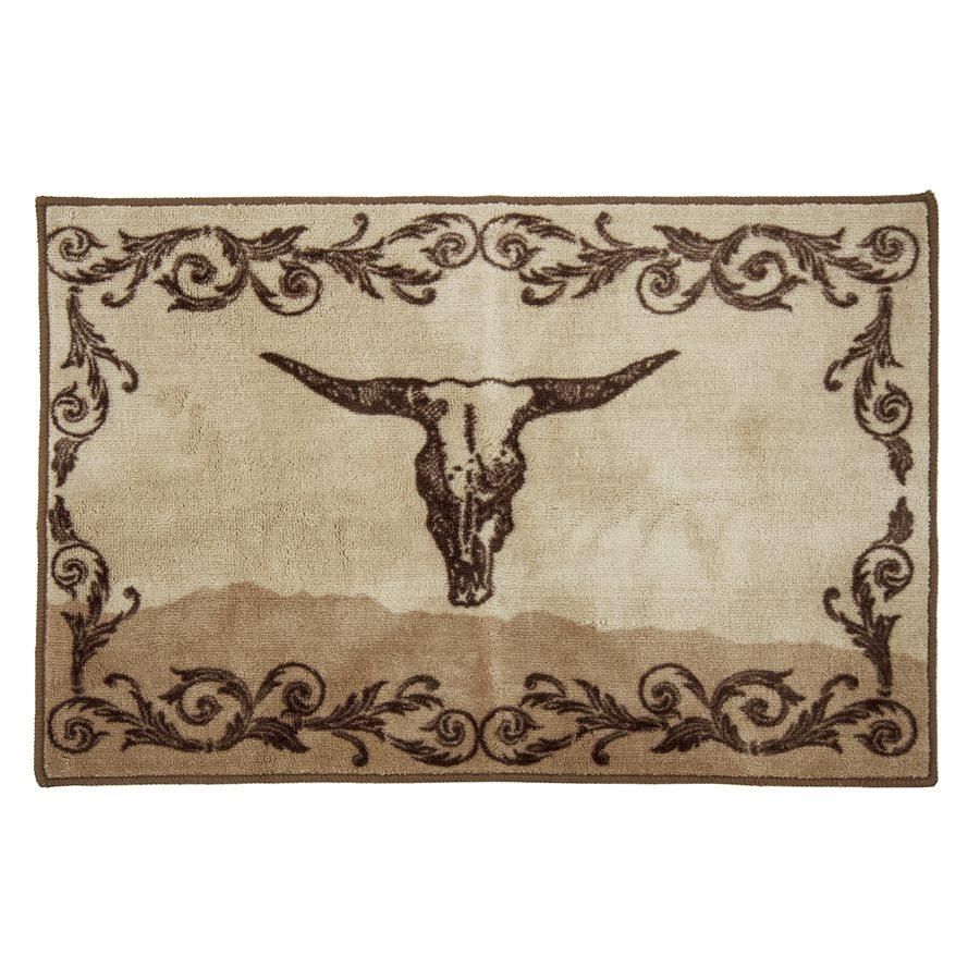 Wyatt Collection - Features Printed Longhorn Skull Surrounded in Feathered Scrollwork