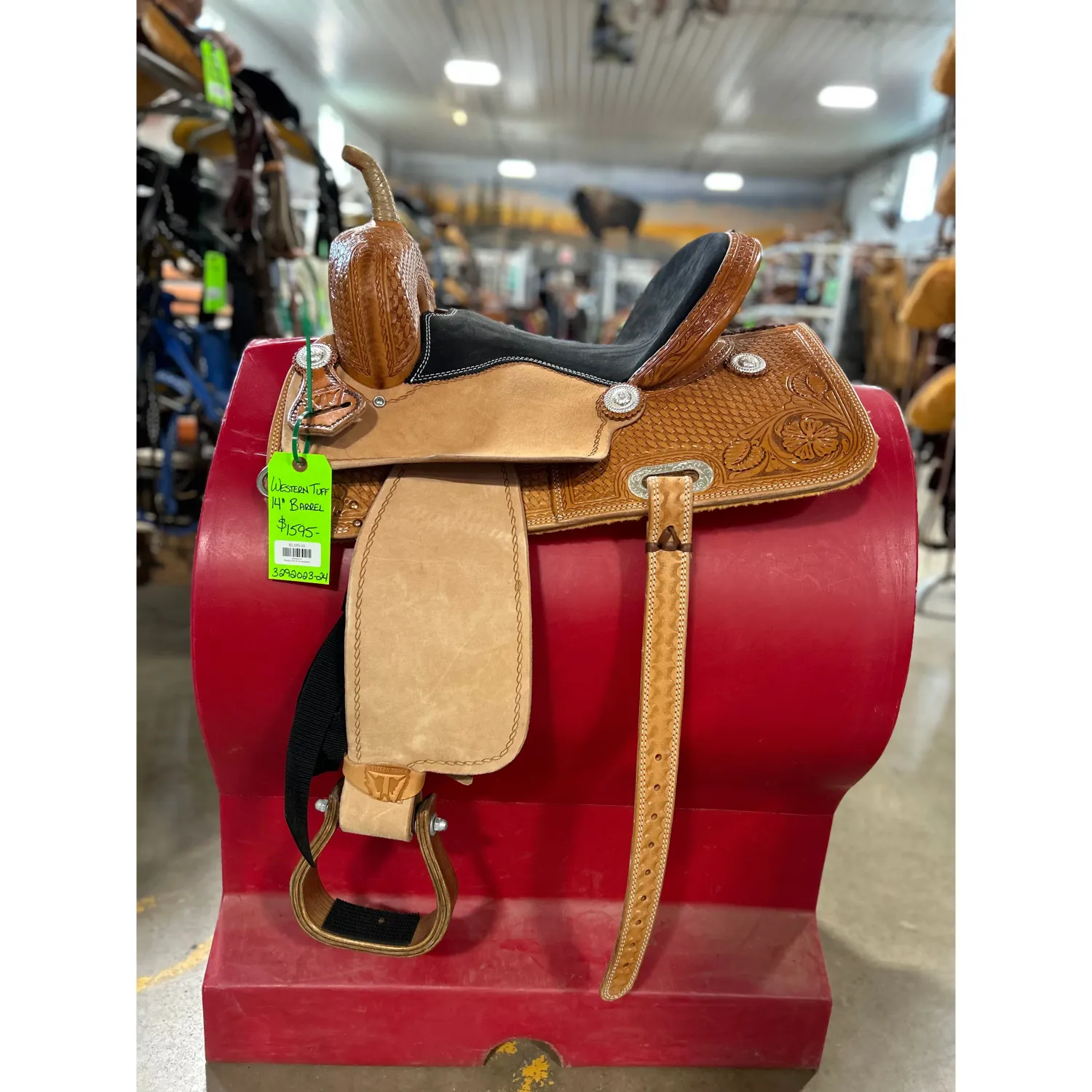 Western Tuff 14" Barrel Saddle FINAL SALE