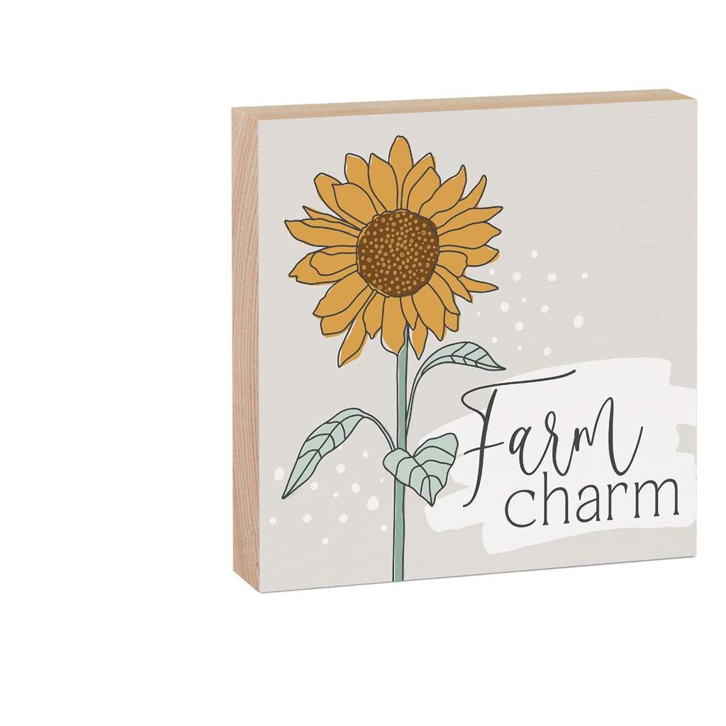 Word Block Farm Charm