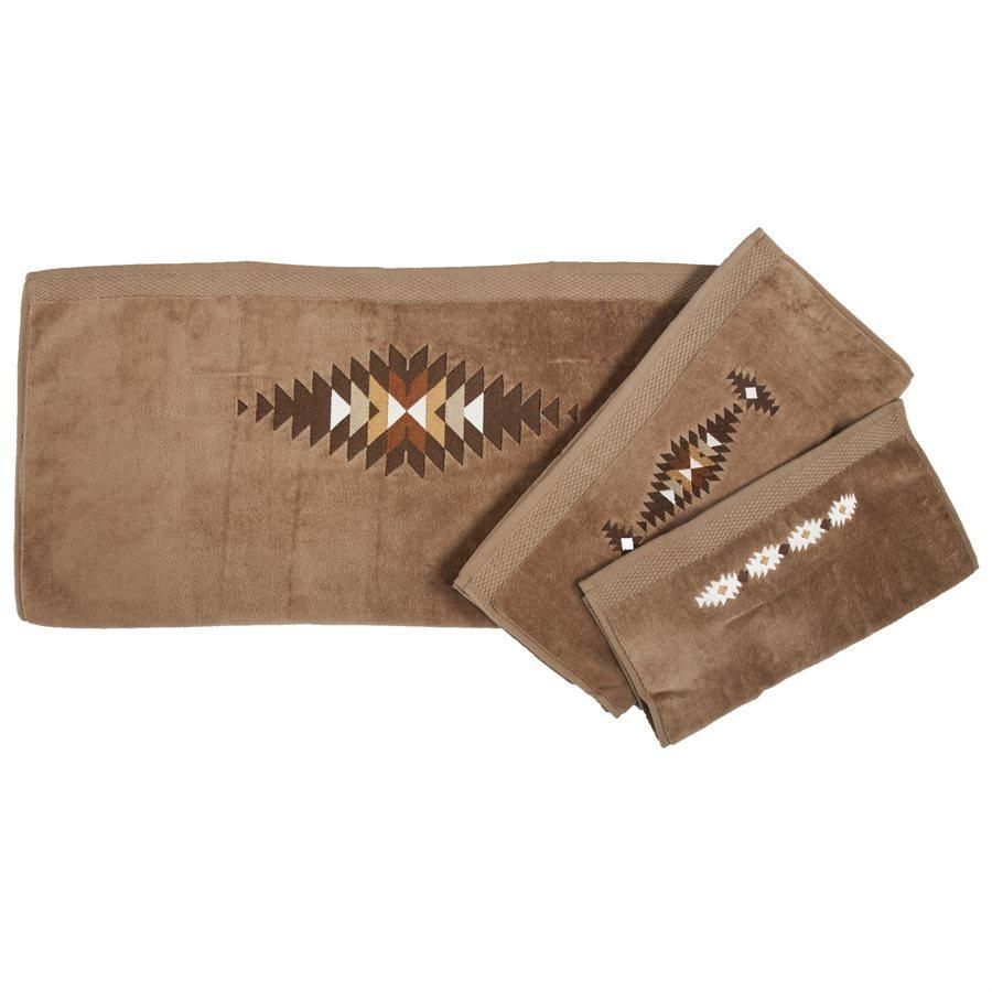 Yosemite Embroidered Towel Set - Mocha