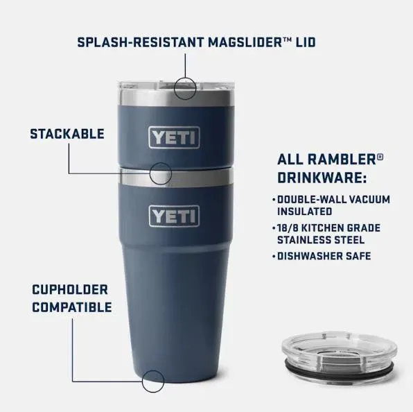 Yeti Rambler 591ml Stackable Cup w/Magslider Lid - Moon Dust