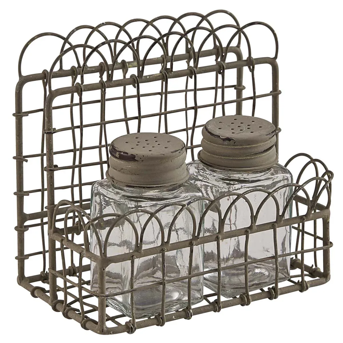 Zinc Wire Salt &amp; Pepper Caddy
