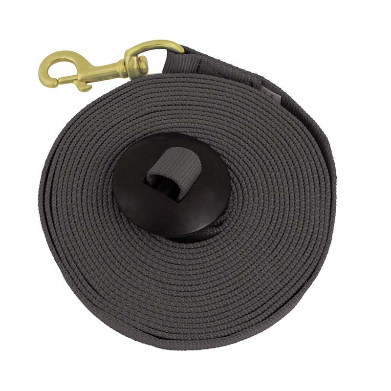 Equi-Sky Lunge Line With Rubber Stopper - 25' Length, Color: Black