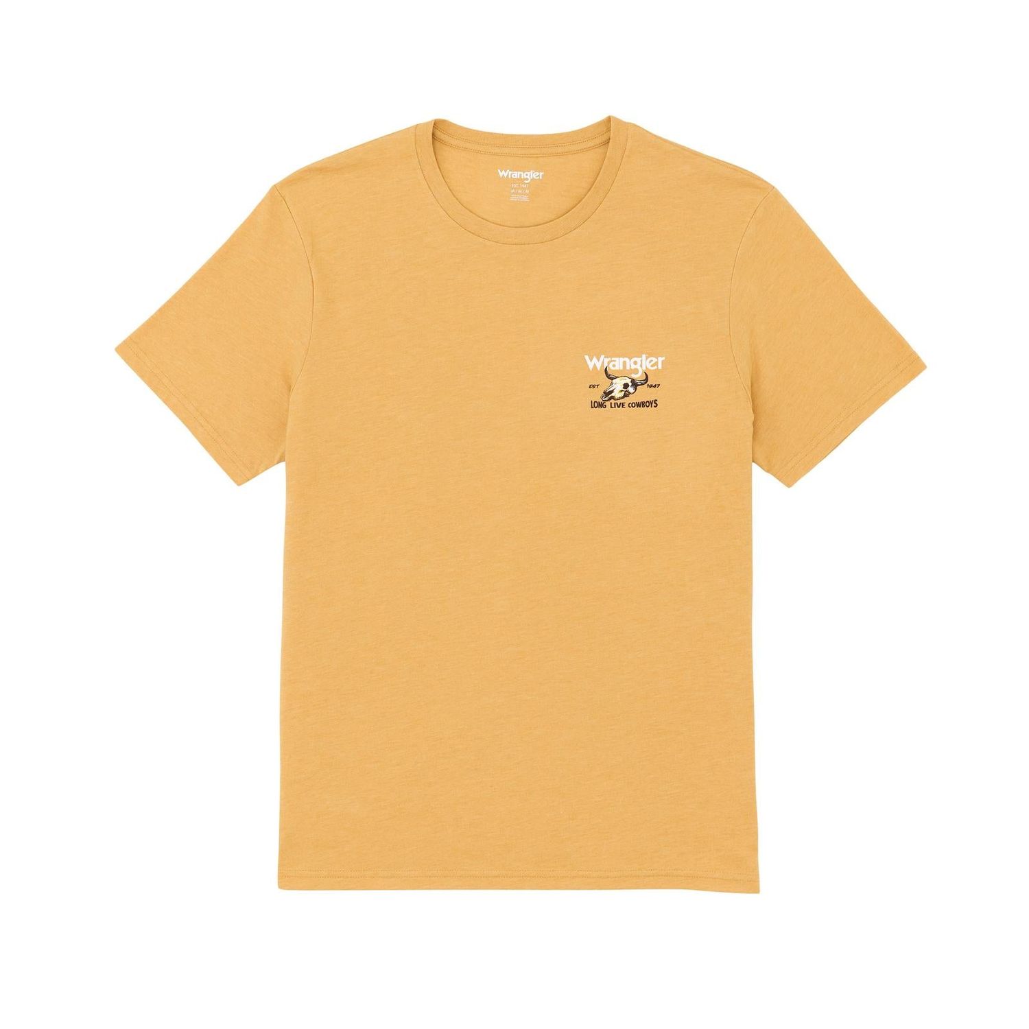 Wrangler Men's Hector Graphic Short Sleeve Tee Shirt- Pale Gold Heather