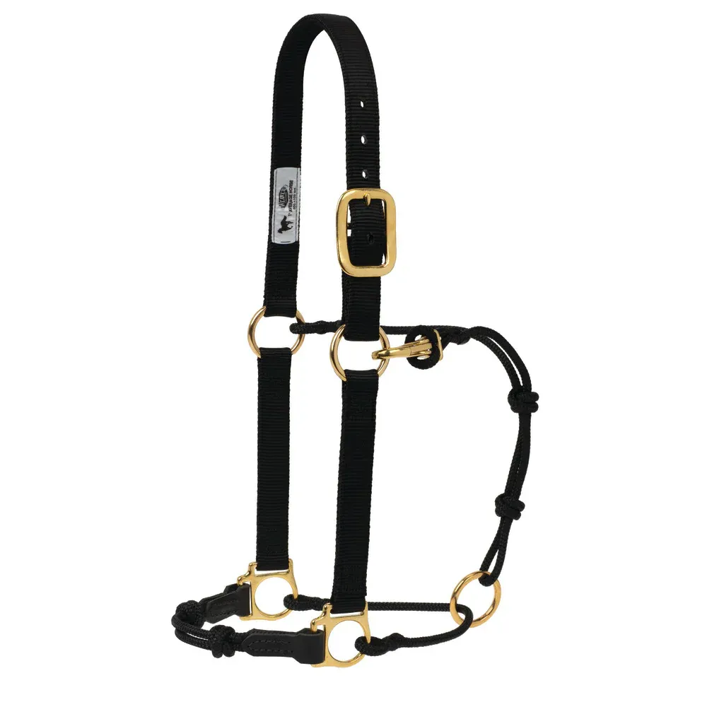Weaver Horseman's Halter - Weanling, Color: Black/Black