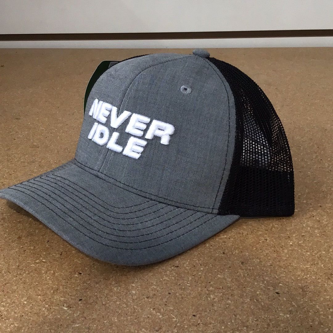 John Deere Never Idle Ball Cap - Heather Grey