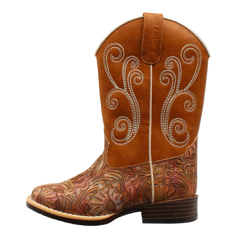 Twister Toddler Elizabeth Western Boots - Light Brown/Ivory Swirl