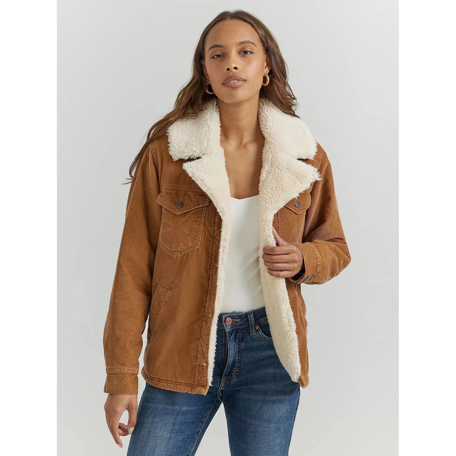 Wrangler Women's FA24 Long Sleeve Wrange Coat -Tan