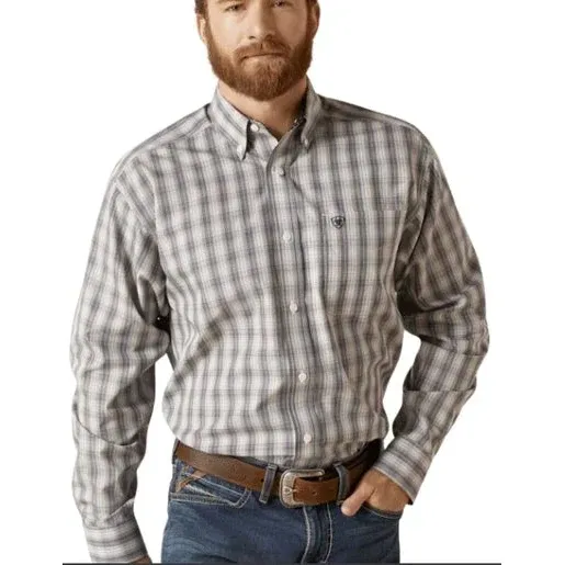 Ariat Men's Wrinkle Free Vahn Classic Fit Shirt - White, Size: XS