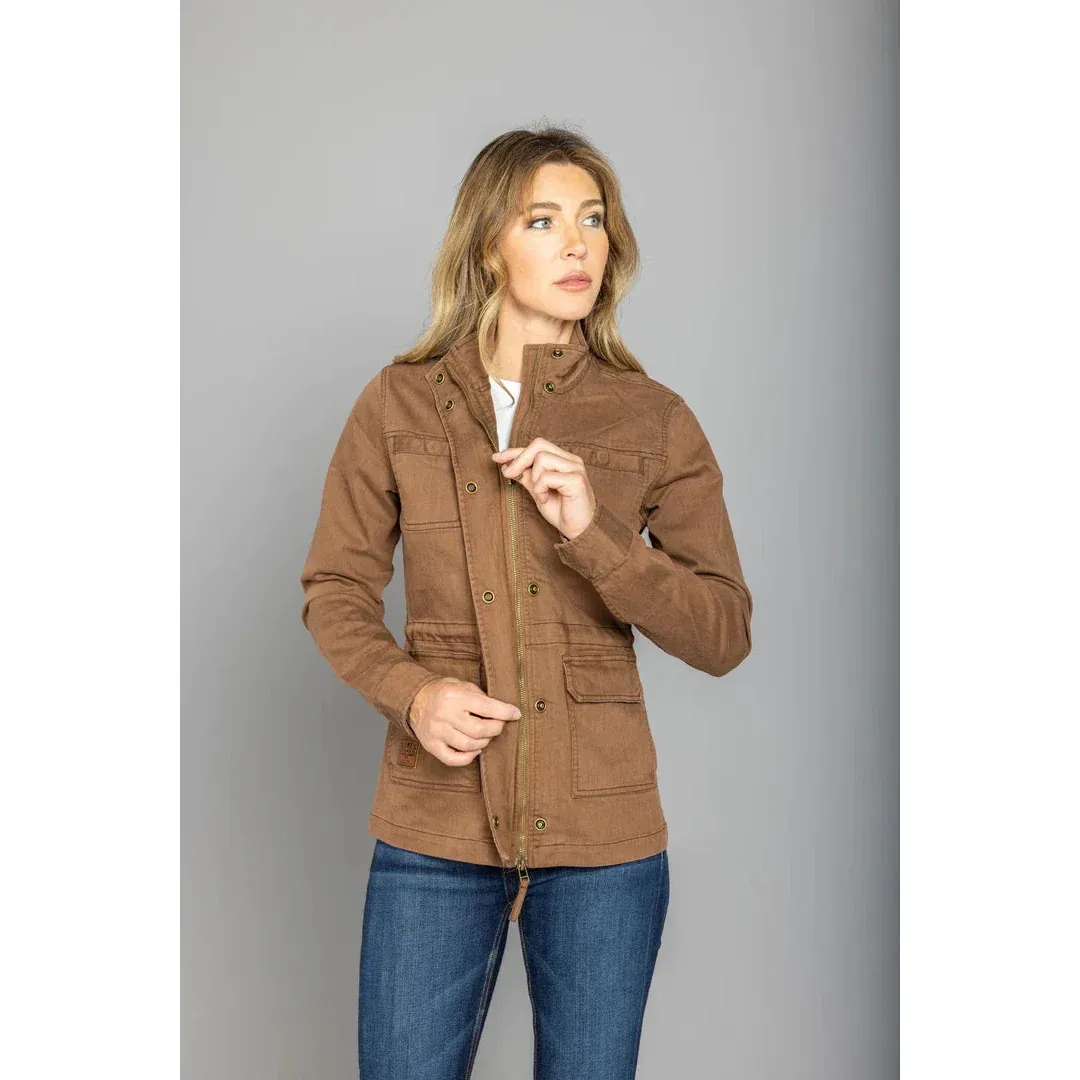 Kimes Womens Riggin Utility Jacket, Colour: BROWN, Size: S