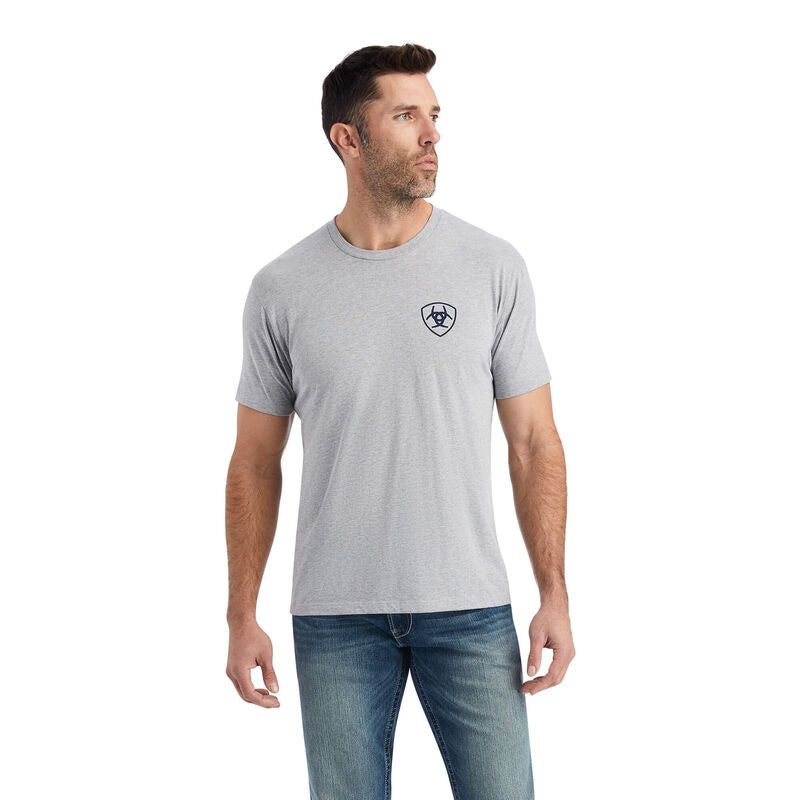 Ariat Mens Lucky HRSSH T-Shirt GRY Heather