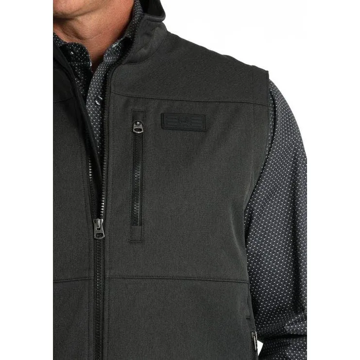Cinch Men's Bonded Softshell Vest- Black