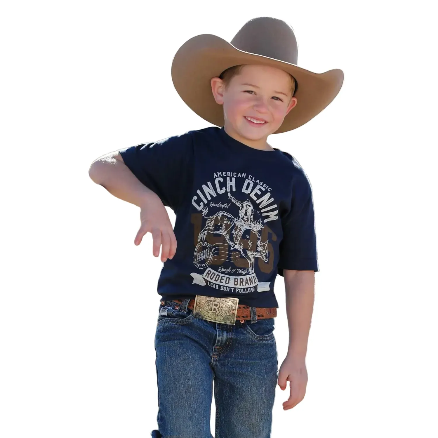 Cinch Boy's Short Sleeve Graphic Tee Shirt - Navy