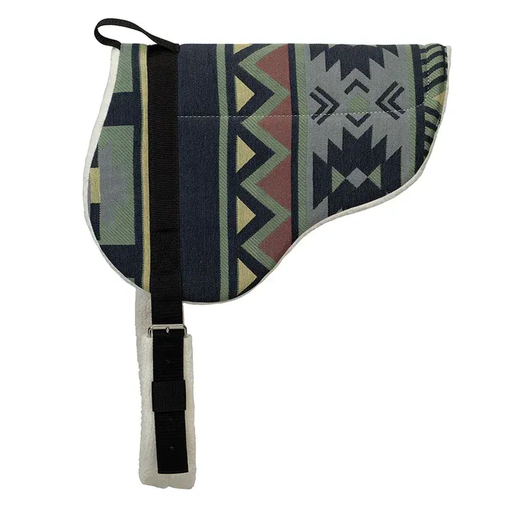 Weaver Bareback Pad Fleece 21 x 35 - Multiple Colours, Color: 385 Grey/Blue Nights