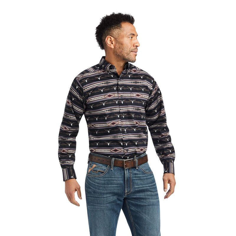 Ariat Mens Woods FTD LS Shirt Eiffel Tower