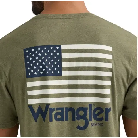 Wrangler® Men's Graphic Short Sleeve T-Shirt - Deep Lichen Green Heather, Size: S