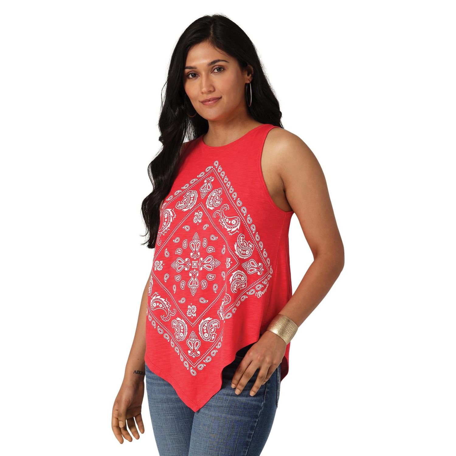 Wrangler Womens Retro Knit Shirt - Red