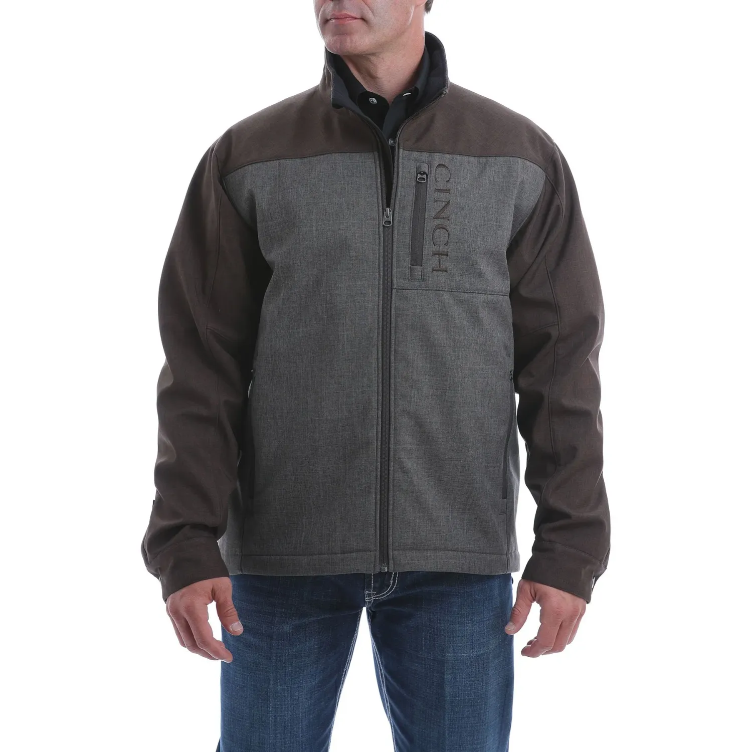 Cinch Men's Color Block Jacket Brown, Size: SMALL