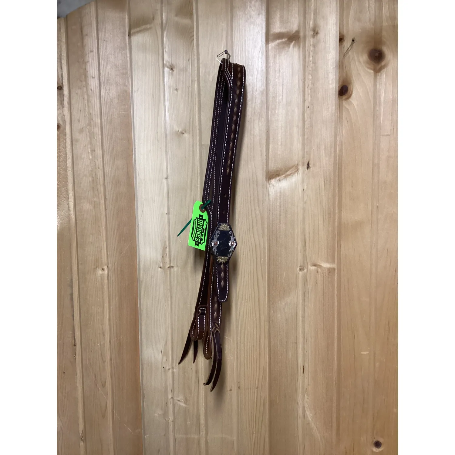 Irvine Bucked Stitched Ear Headstall, Color: Dark