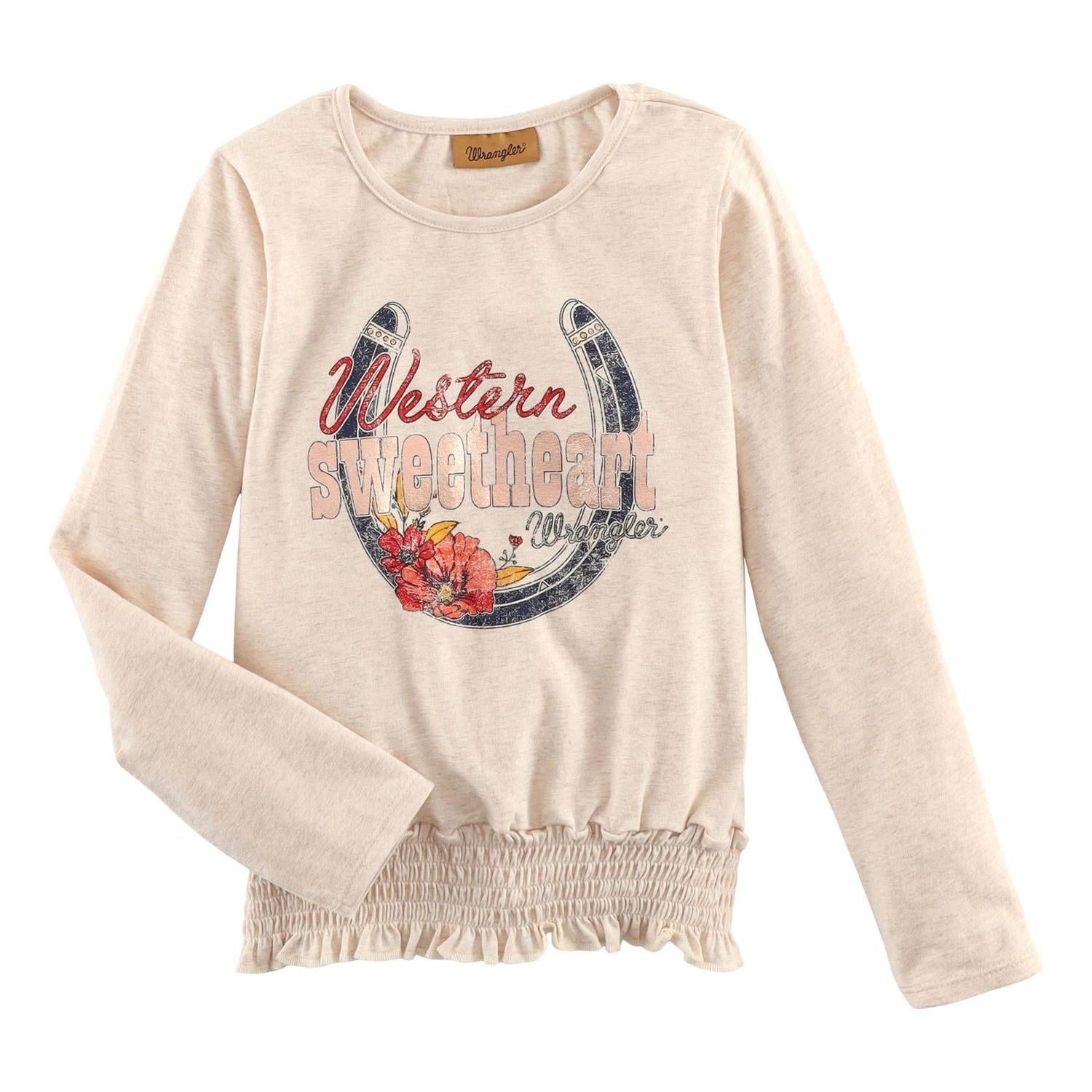 Wrangler Girl's Western Shirts - Oatmeal