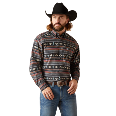 Ariat Men's Noland Long Sleeve Button Down Shirt - Black