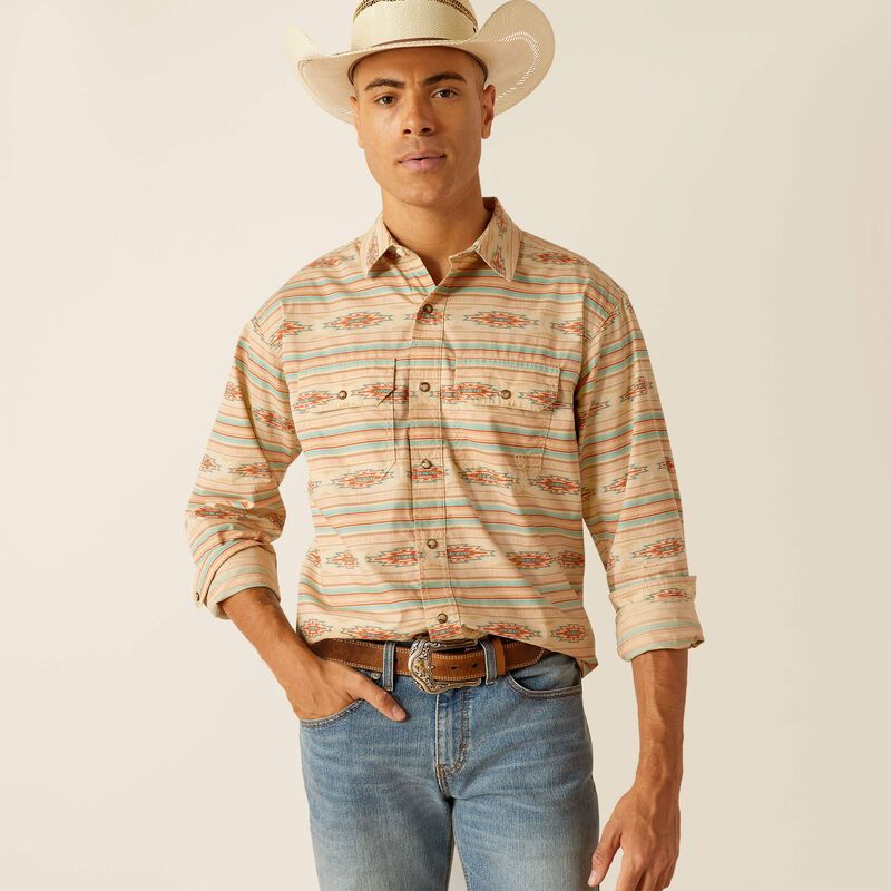 Ariat Men's Hezekiah Retro Fit Button Up Shirt - Cocoon