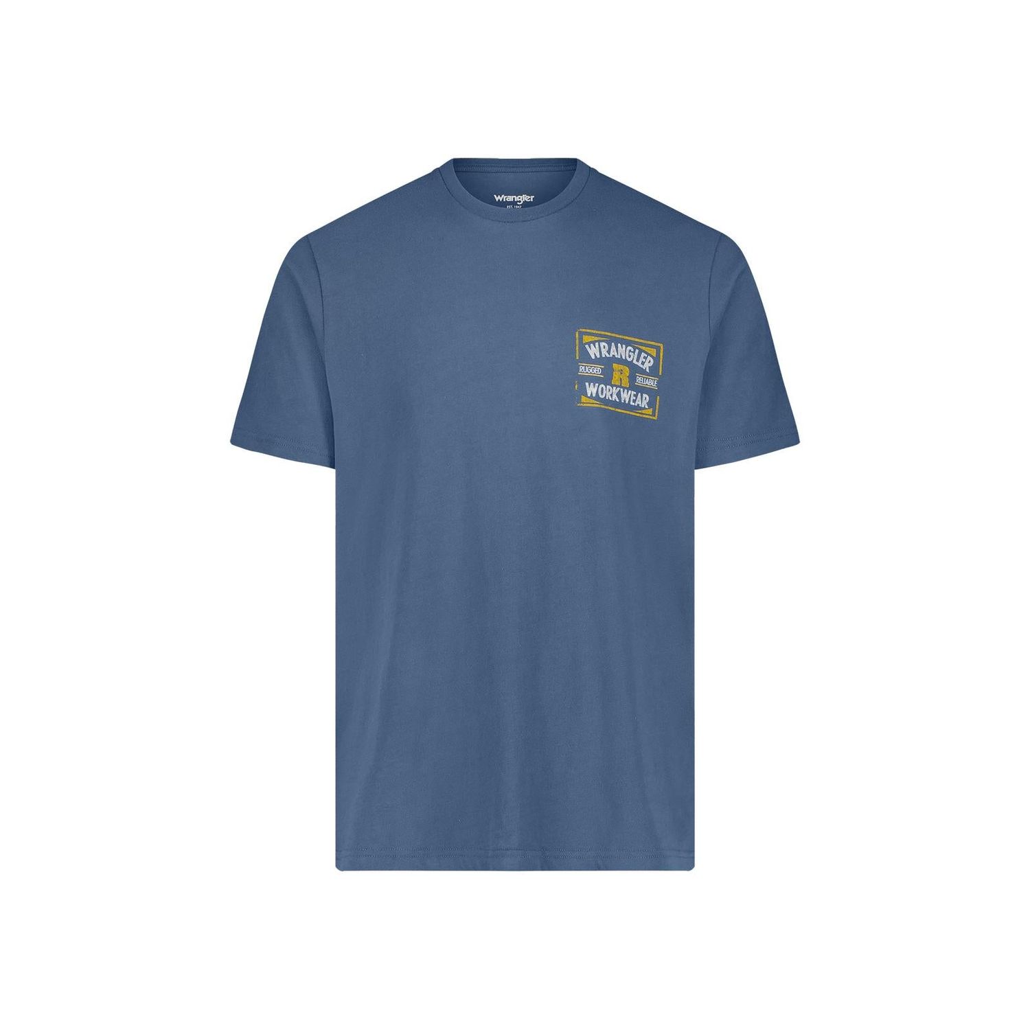 Wrangler Men's Riggs Ratchet Short Sleeve Graphic Workwear Graphic Tee Shirt- Midnight Navy