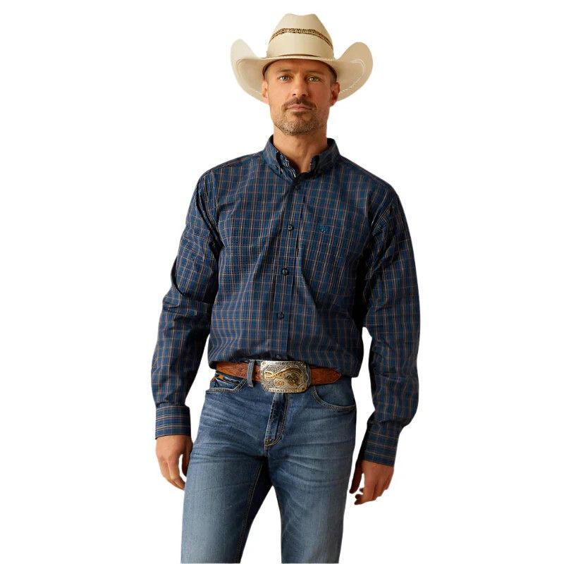 Ariat Men's Long Sleeve Pro Series Joaquin Classic Fit Shirt - Navy