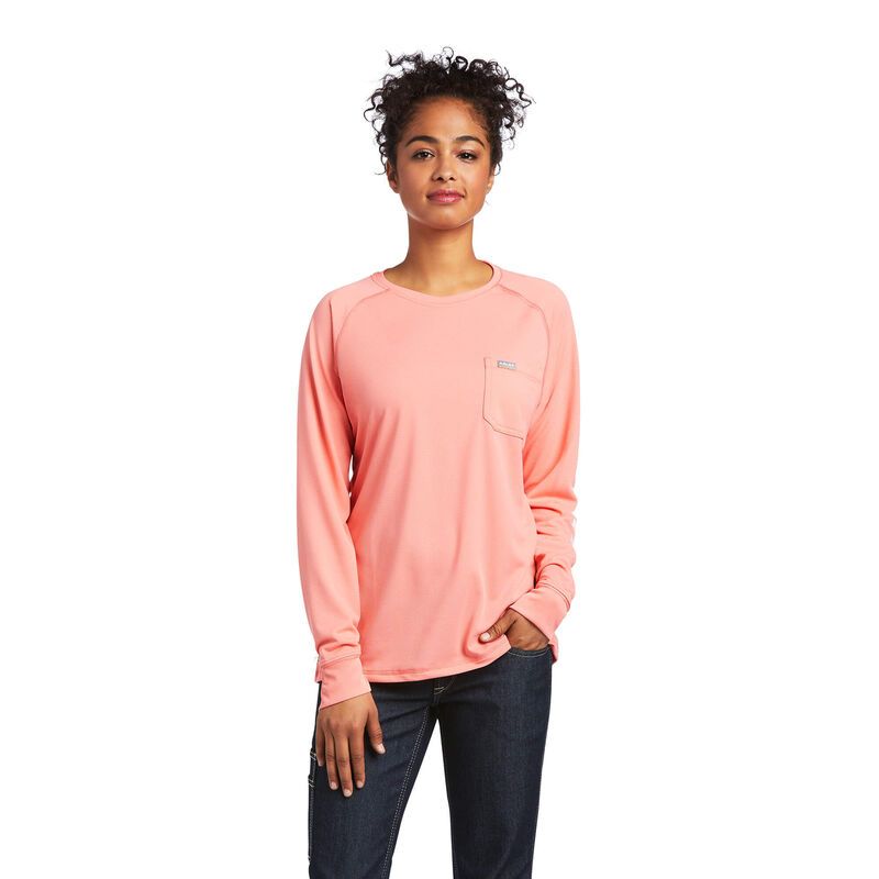 Womens Rebar Heat Fighter T-Shirt - Summer Melon