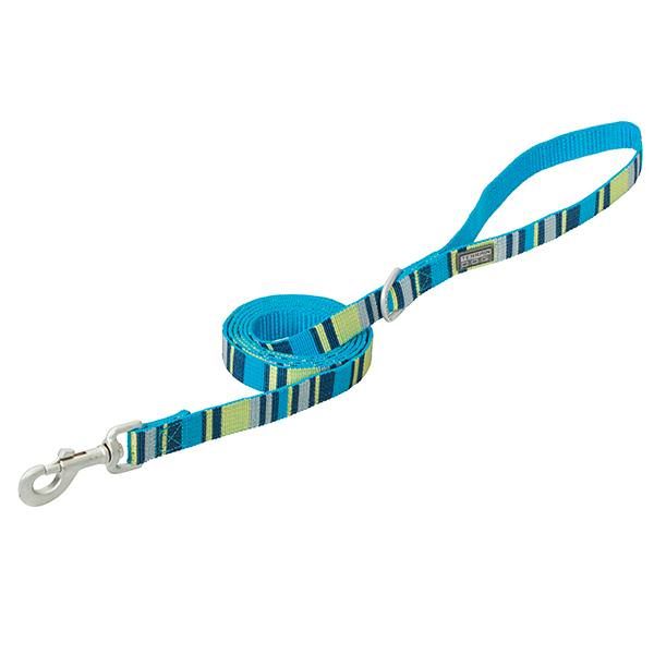 Weaver Pattered Dog Leash Argyle, Colour: NAVY/LIME STRIPE, Size: 3/4 X 4'