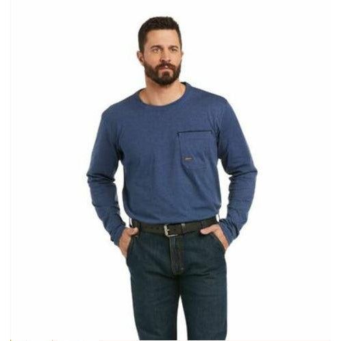 Ariat Mens Rebar Workman Full Coverage Tee Slate Heather