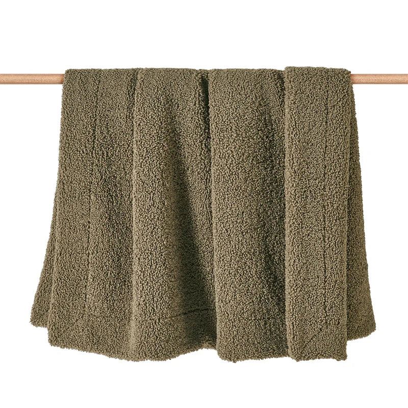 HiEnd Accents Teddy Throw, Colour: Dark Oak