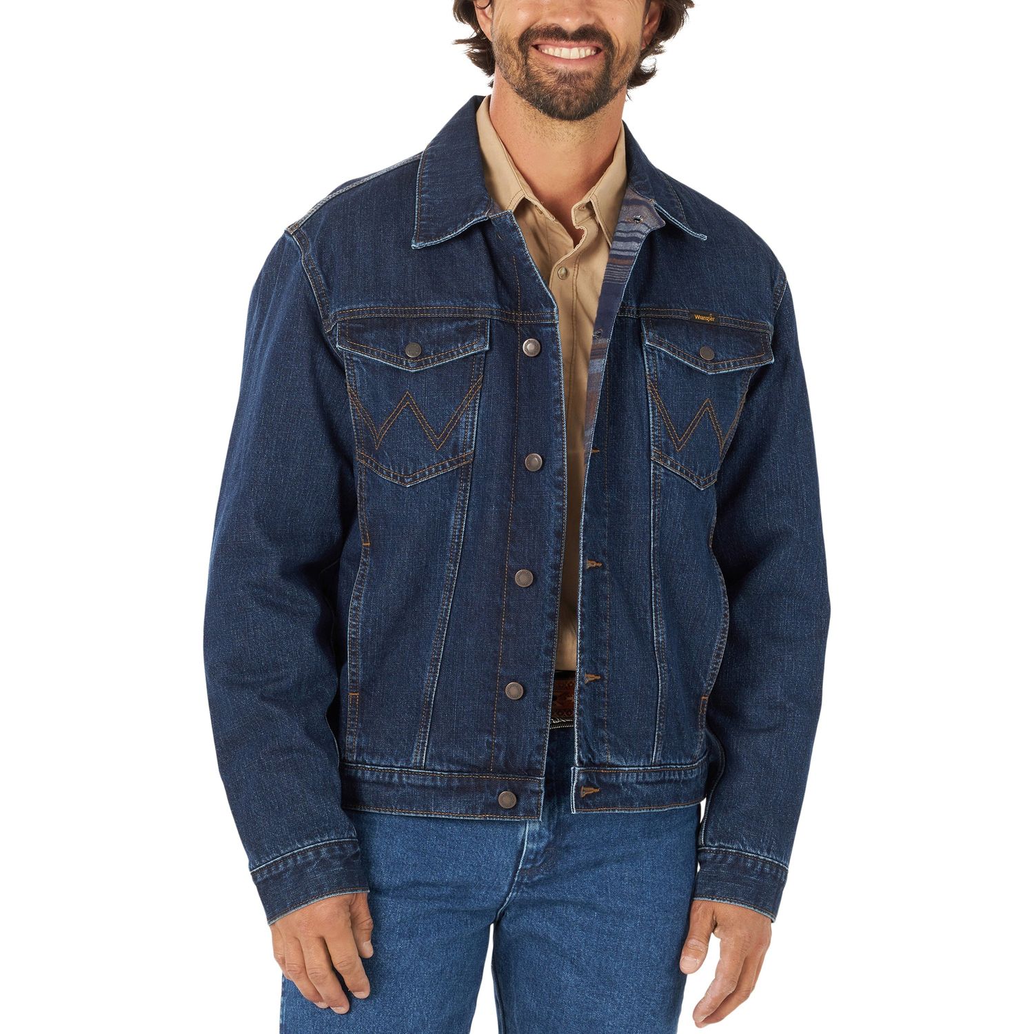 Wrangler Men's Denim CC Flannel Lined Jacket