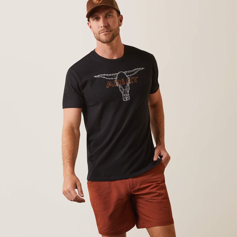 Ariat Men's Ariat Barb Wire STR SS T-Shirt Black