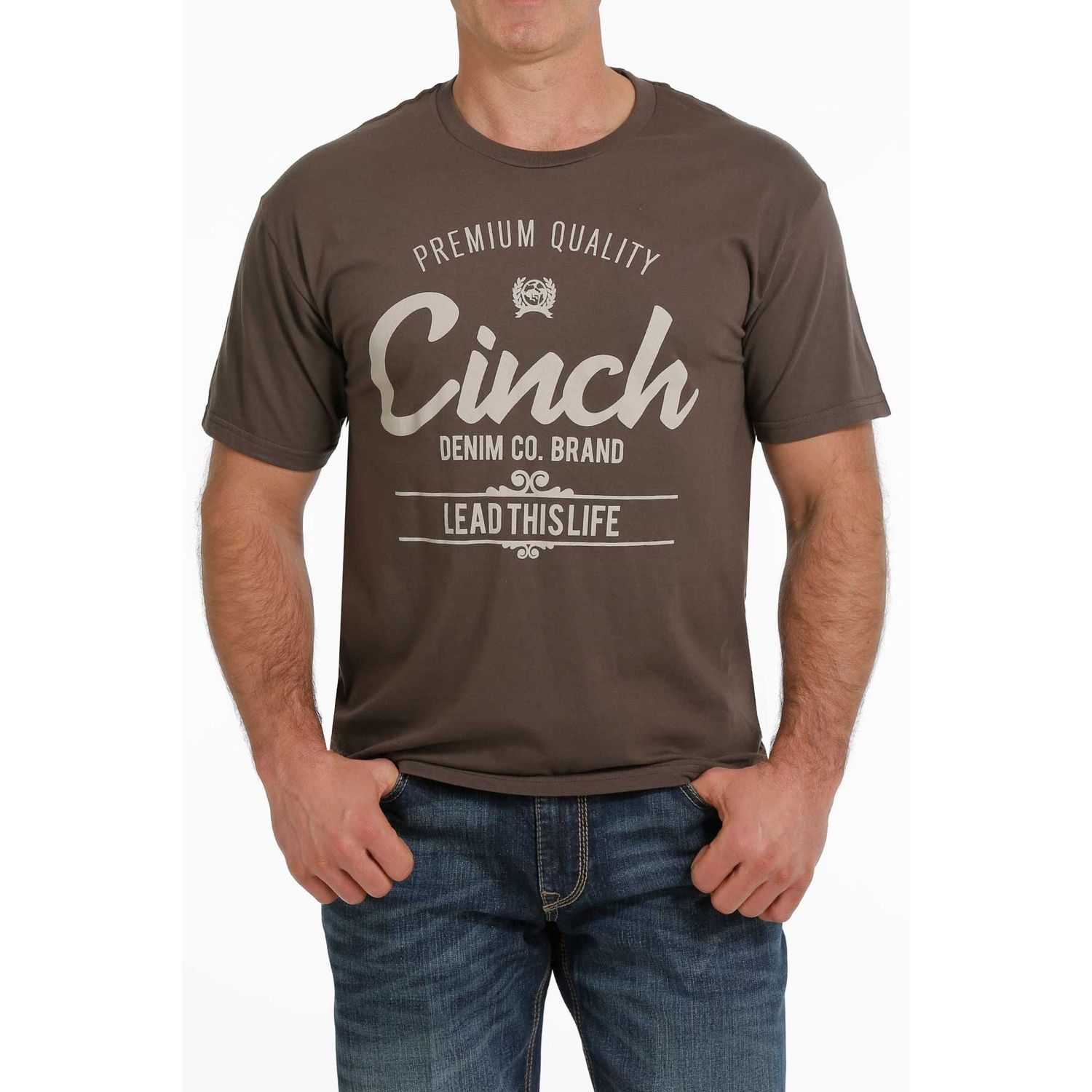 Cinch Men's SS Tee Brown