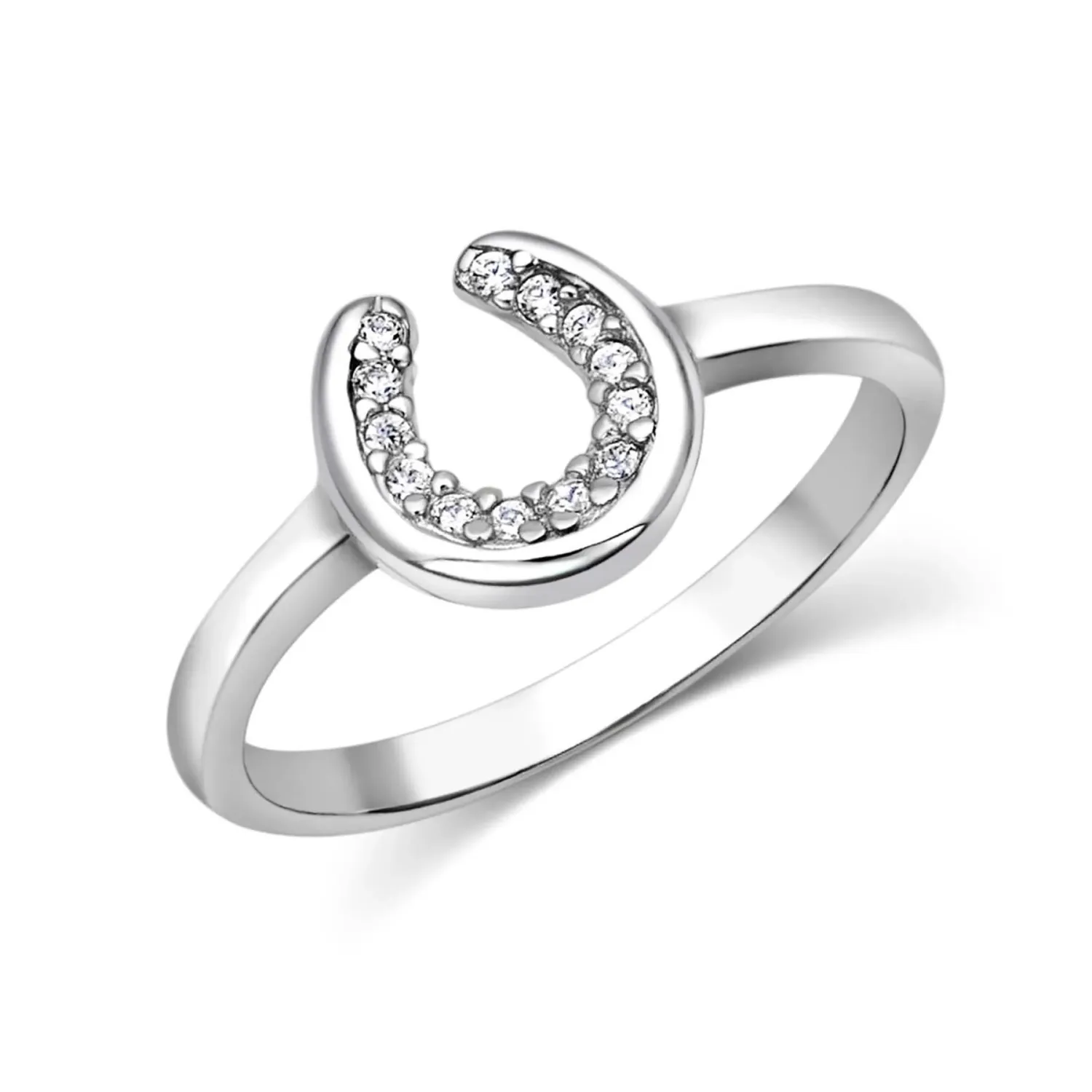 Montana Siliversmith Horseshoe Sparkle Ring, Size: 6
