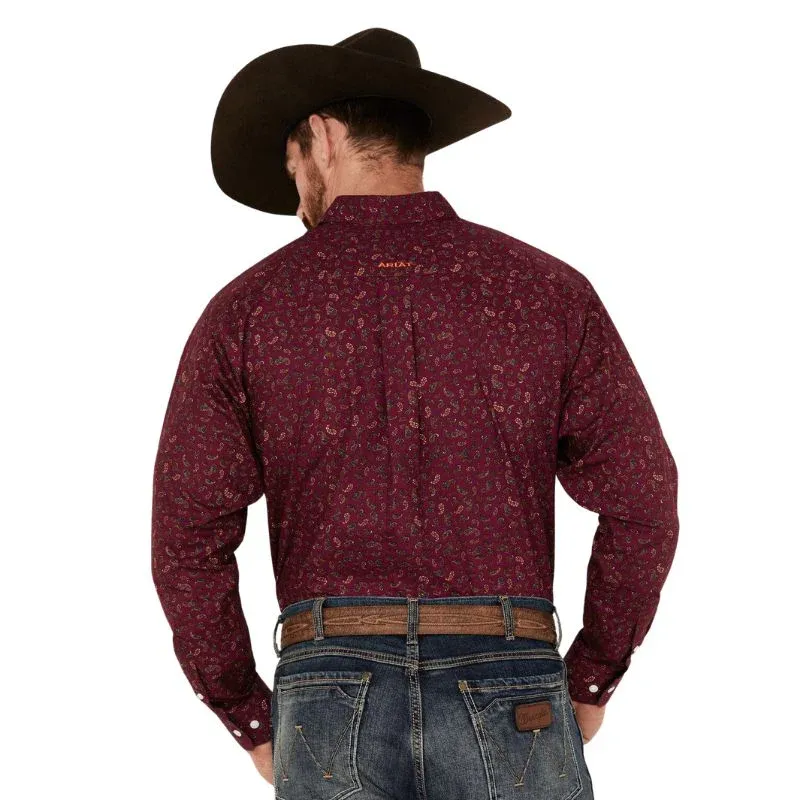 Ariat Men's Wrinkle Free Vernell Classic Fit Shirt - Midnight Purple