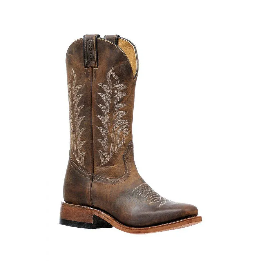 Boulet Women's Vintage Square Toe Western Boot - HillBilly Golden, Size: 5