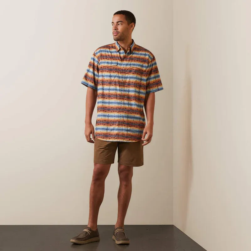 Ariat Men's VentTEK Outbound SS Shirt Oxford Tan Southwest