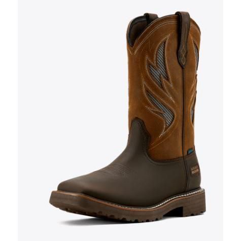 Ariat Men's Activator VentTEK Waterproof Work Boot- Dark Brown
