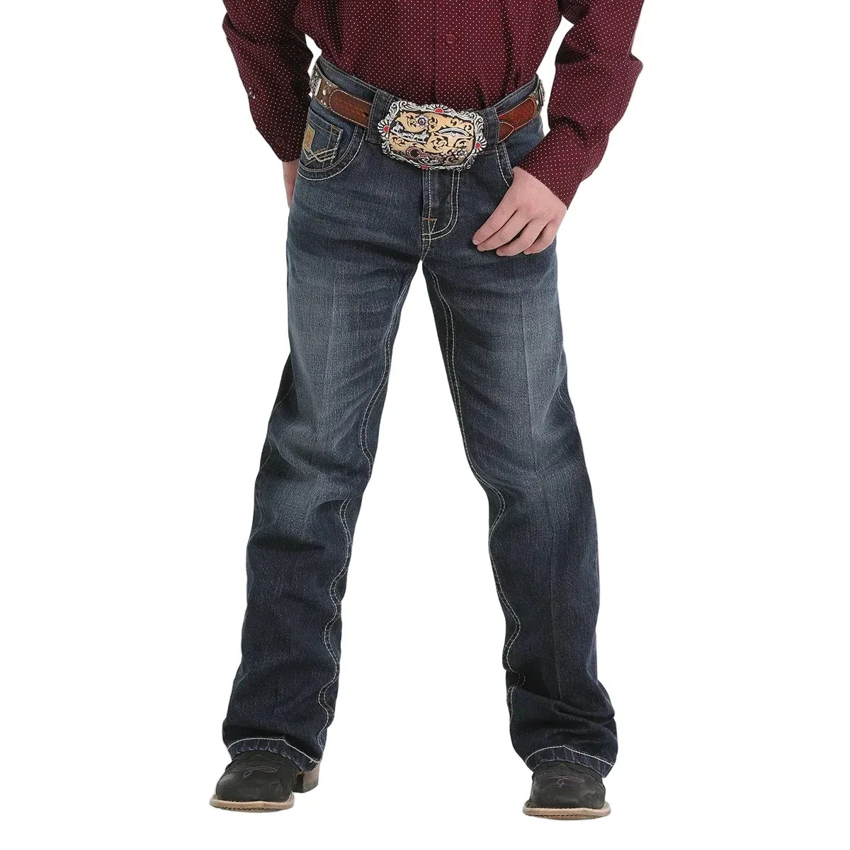 Cinch Boy's Relaxed Fit Jeans - Classic Rinse, Size: 4, Style: R