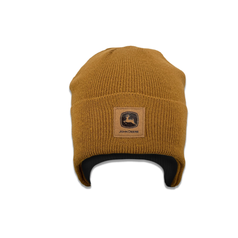 John Deere Cuffed Beanie -Construction Brown