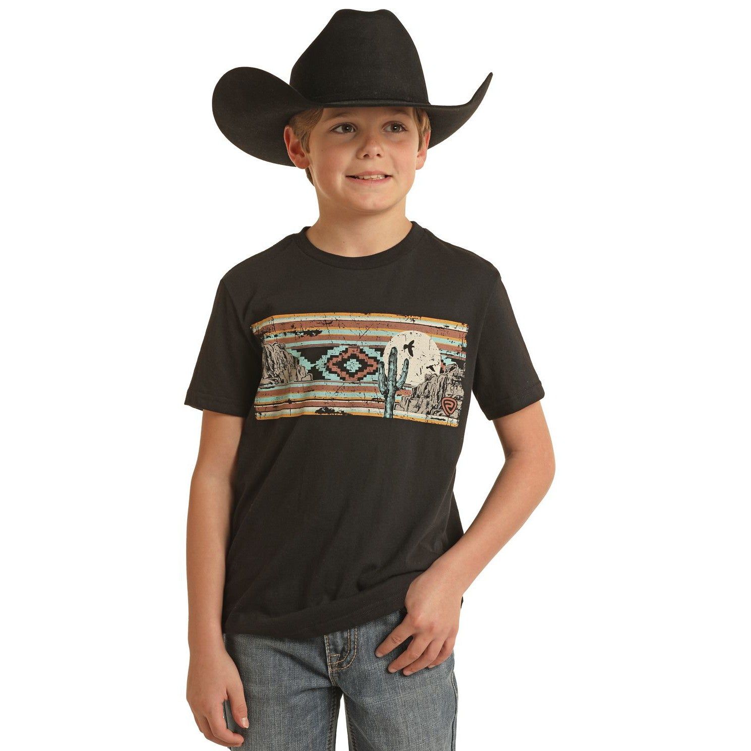Rock &amp; Roll Boy's Graphic Tee - Black