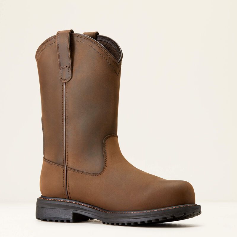 Ariat Men's RigTEK Waterproof Composite Toe Work Boots - Oily Distressed Brown