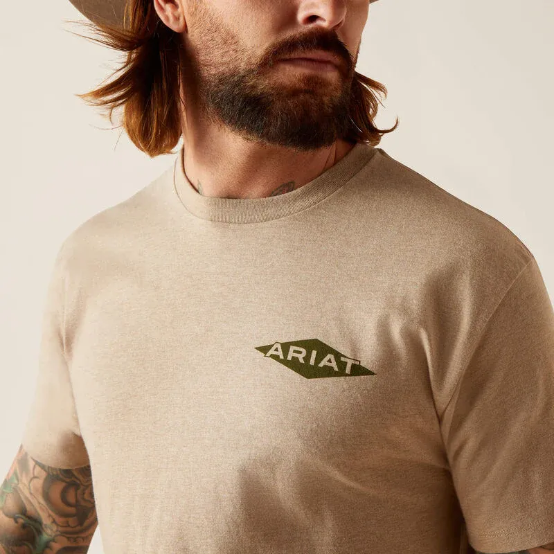 Ariat Men's Work Diamond T-Shirt - Oatmeal Heather