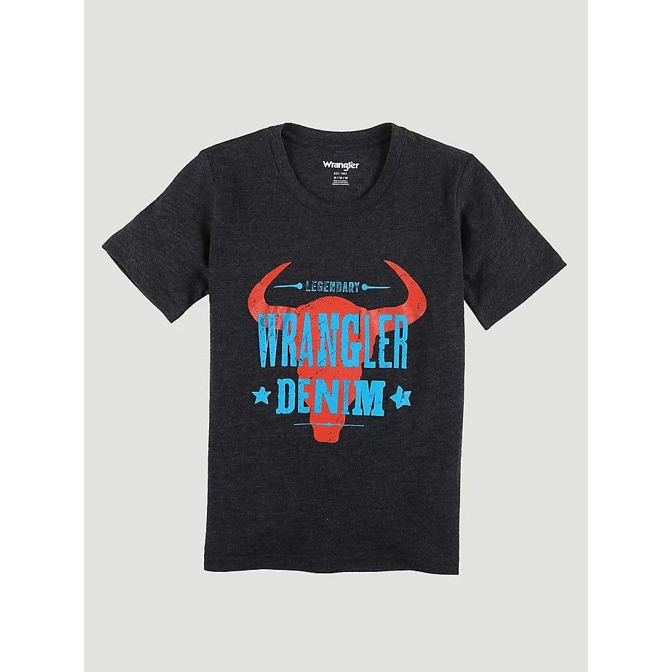 Wrangler Boys Graphic Tee Letter Press Steer
