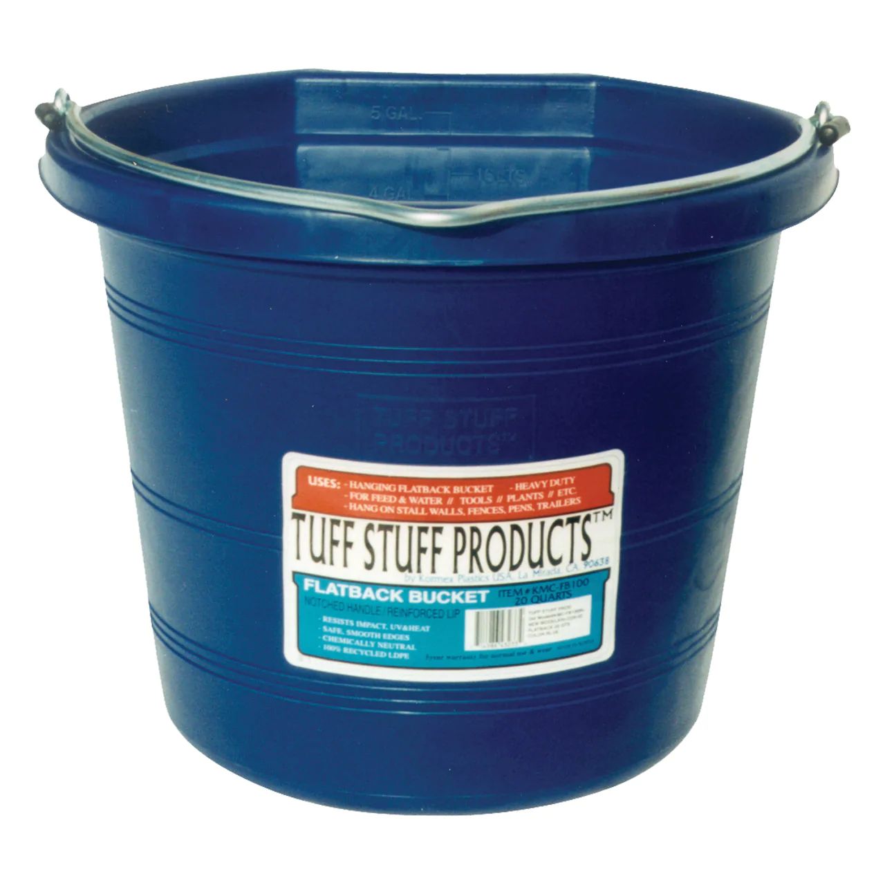 TuffStuff Flat Back Pail 20 Qt